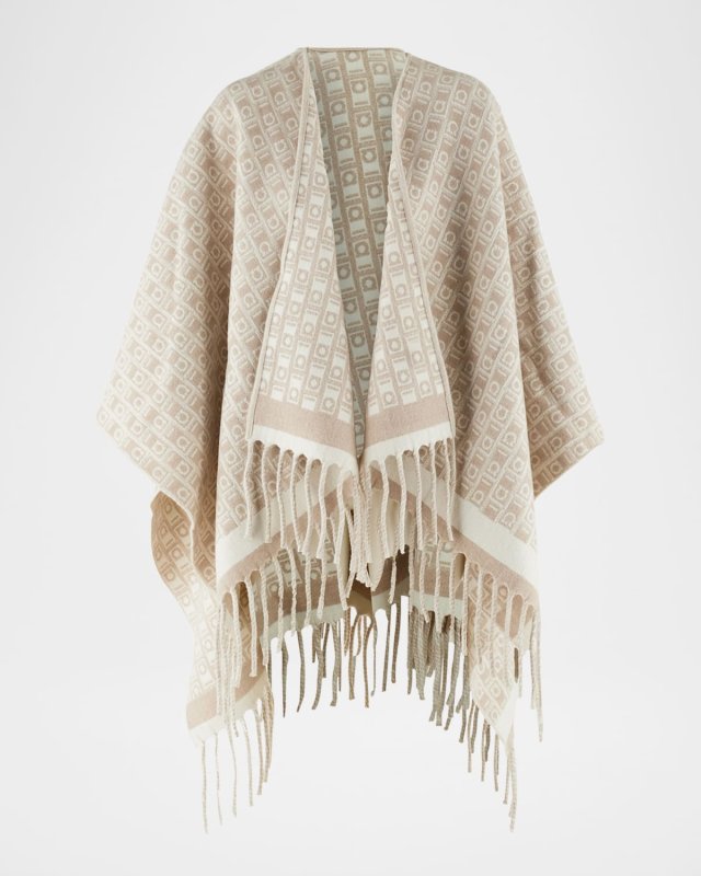 Wool Monogram Cape